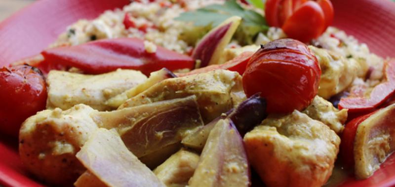 Brochette Pollo ecologico  tikamasala .